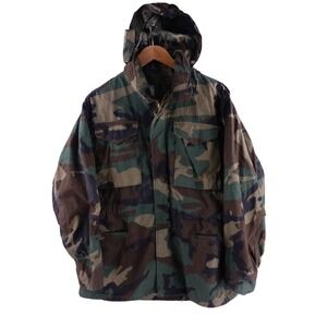 Vintage 1983 US Military M-65 Field Jacket Woodland Camo Small Regular 8116